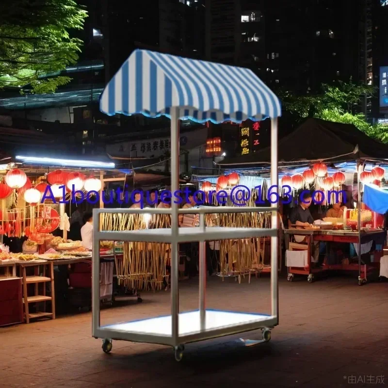 Stall trolley night market stall mobile snack truck mobile stall ice powder commercial special vehicle foldable table