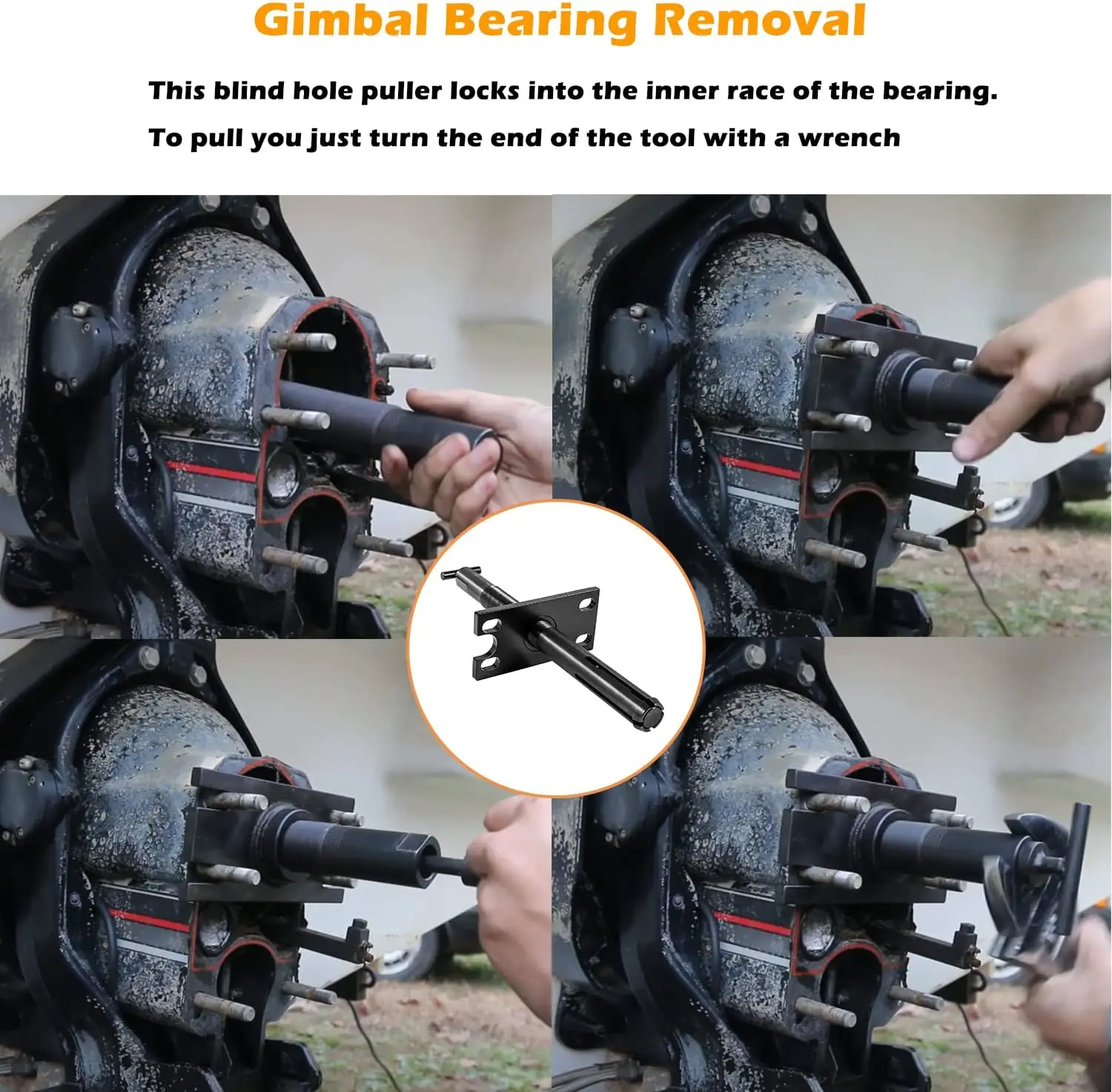 TM Gimbal Rolamento Extrator, Removedor, Rolamento Instalador, Alinhamento Ferramenta, Fit para Mercruiser, Alpha, Alpha 1, MR, Bravo, OMC, Volvo