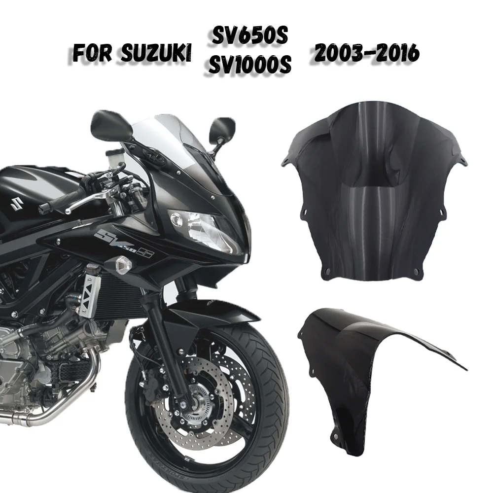 

Ветровое стекло для SUZUKI SV650/1000, SV650, SV1000, 2003-2012, экран для лобового стекла, экран с двойными пузырьками, ветрозащитный экран, аксессуары для мотоциклов