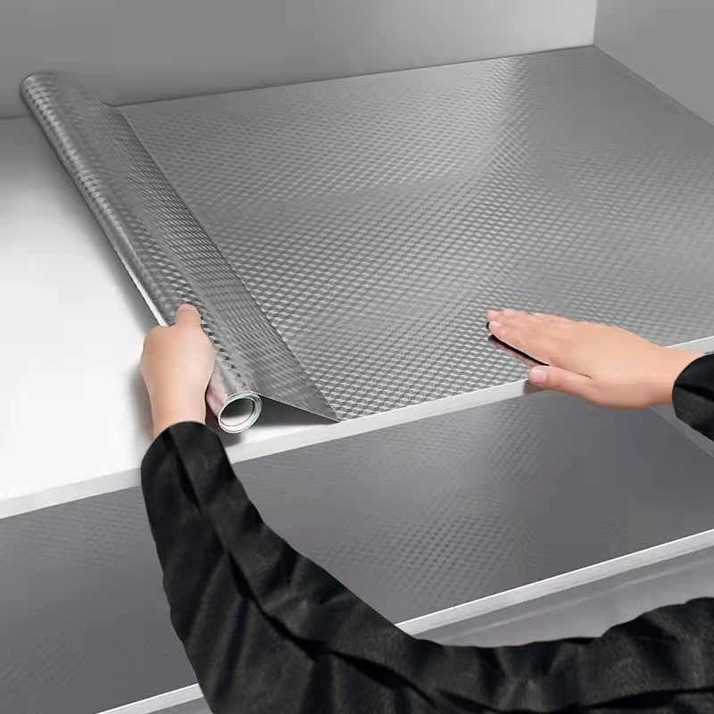 Kitchen Oil-proof Self Adhesive Stickers Anti Fouling High Temperature Waterproof Aluminum Foil Wallpaper Cabinet Contact Papers
