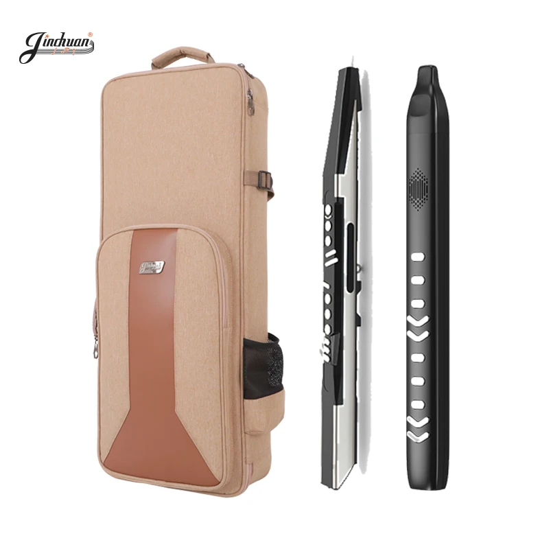 JinChuan Custom Install 2 Pieces Soprano Sax Case Thickened Waterproof Double Shoulder Straps Electric Wind Instrument Bag