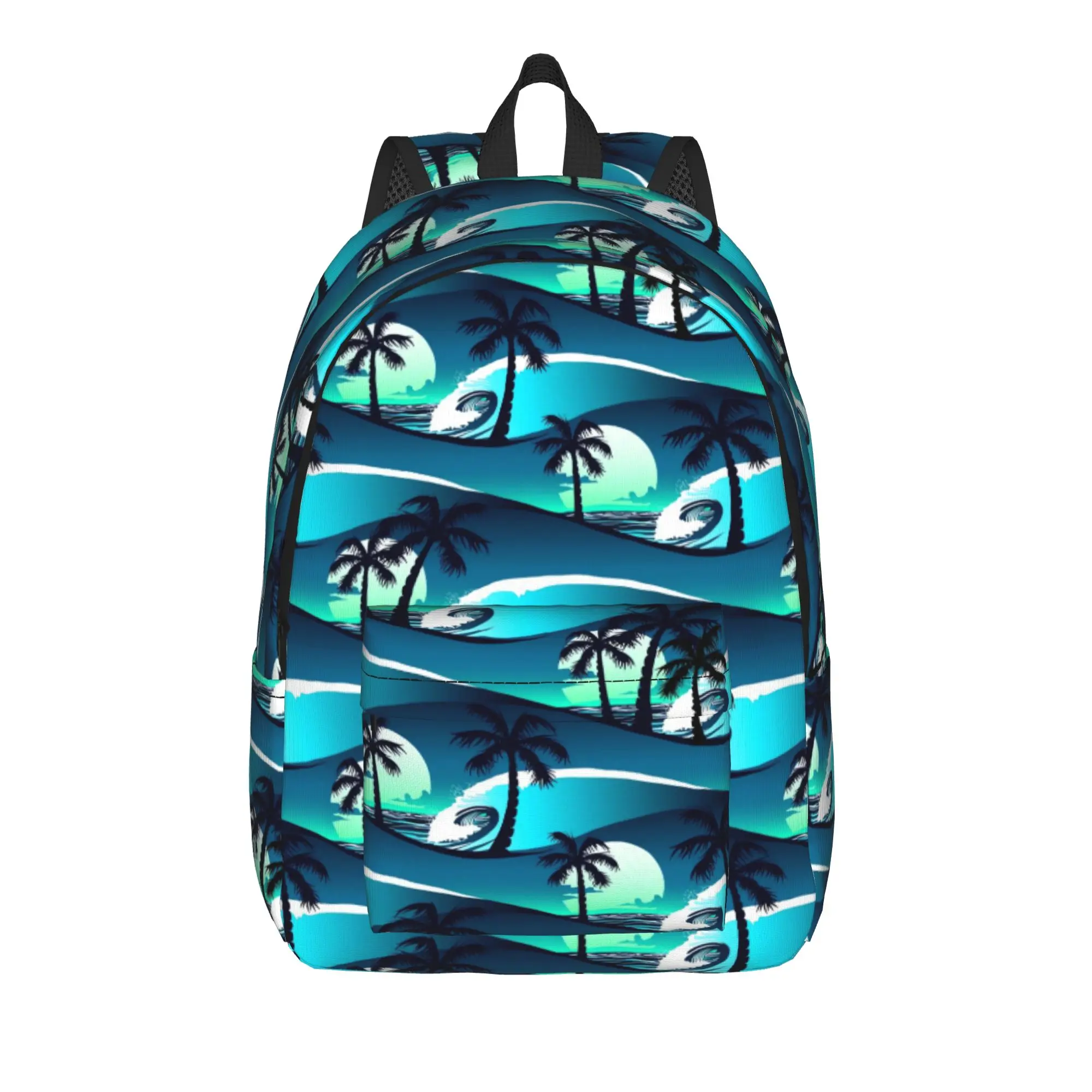 Tropical Sunset Palm    Backpack  Camping Backpacks Women Custom Lightweight High School Bags Streetwear Rucksack