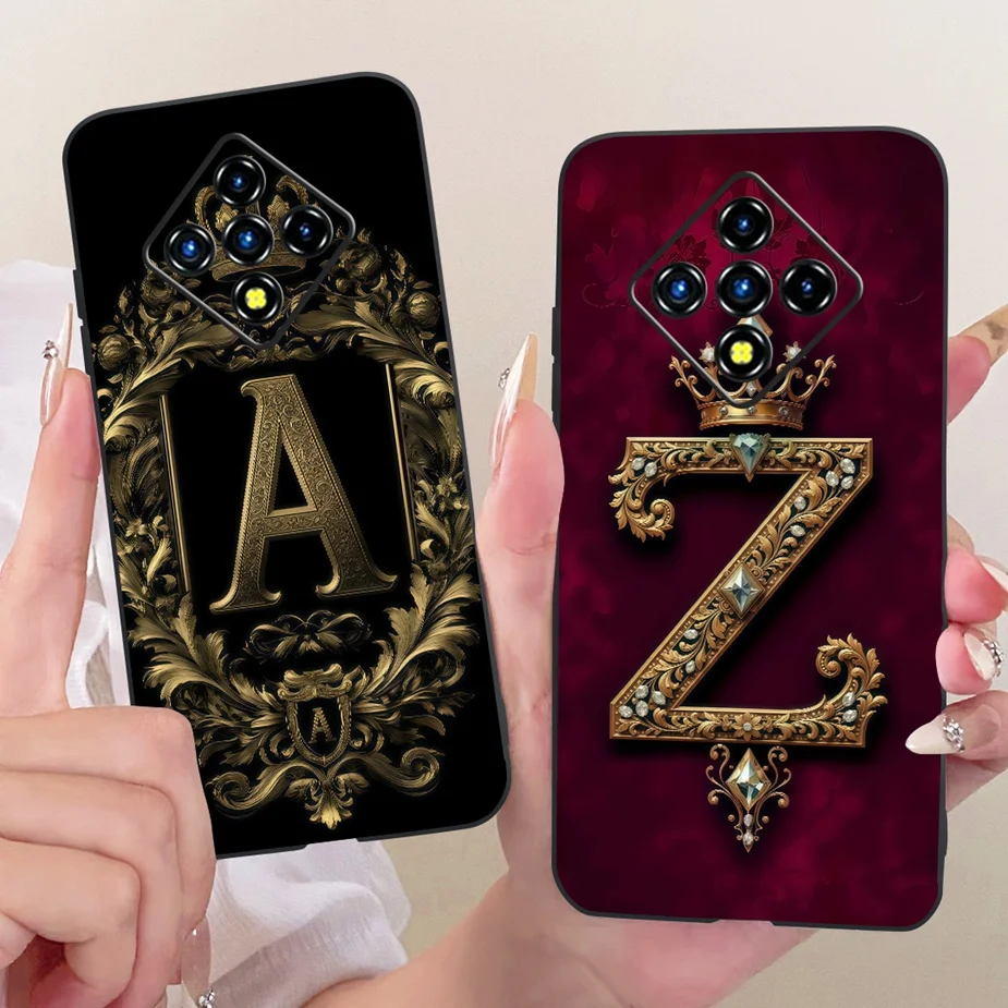 For Infinix Zero 8 Case X687 Luxury Crown Letters Cover Soft TPU Phone Case For Infinix Zero 8i X687B Zero8 Zero8i Fundas Bumper
