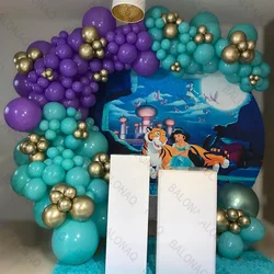 Disney Princess Jasmine Foil Balloon Birthday Party Supplies Baby Shower Welcome Decoration Ballon Arch Home Decor Girl Gift