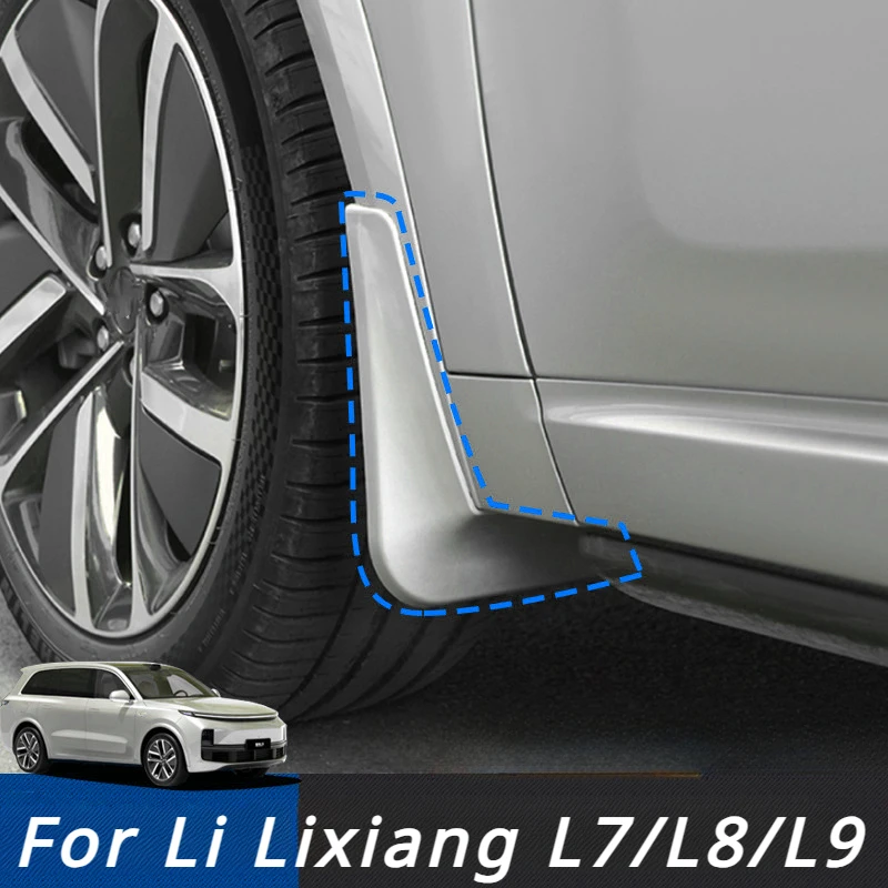 For Li Lixiang L7 L8 L9 2022 2023 Car Non-destructive Baking Paint Mudguards Front Rear Wheels Fenders Wheel Protect Accessories