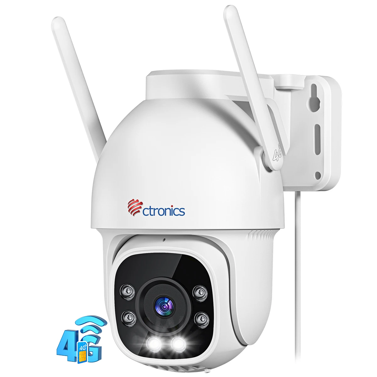 Ctronics Überwachungskamera, 4G, SIM-Karte, für den Außenbereich, 360-Grad-Panorama, automatische Verfolgung, Überwachungskamera, 2K 1080P, Nachtsicht, Zwei-Wege-Audio