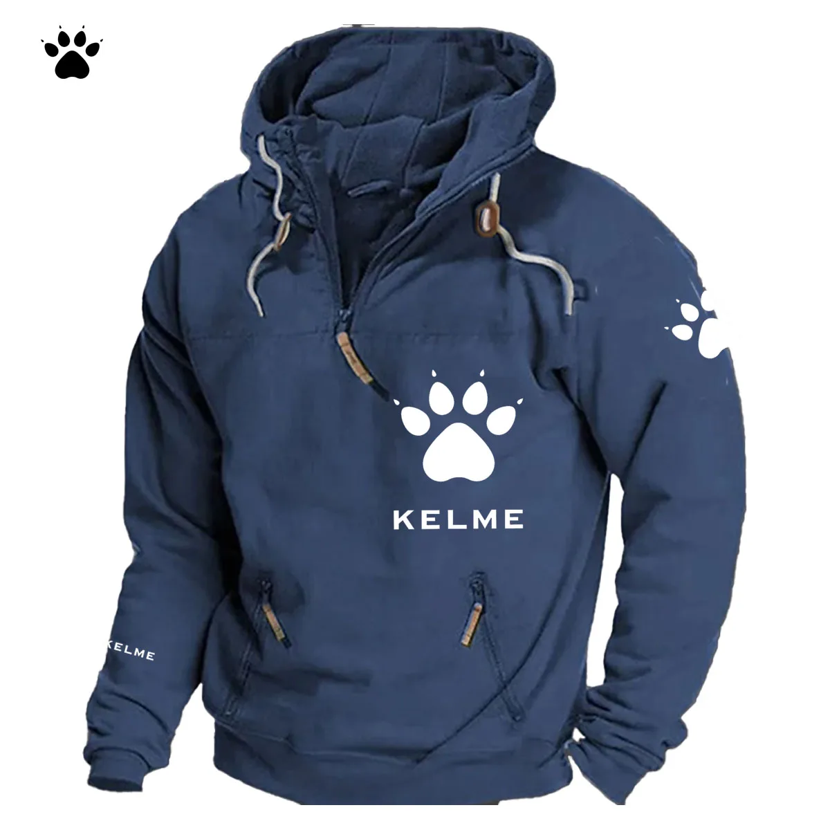 2026 KELME Logo Motorcycle Jacket With Hood Racing Suit For Men's Casual Hoodie Young Retro Coat Men's Mountaineering Sportswear