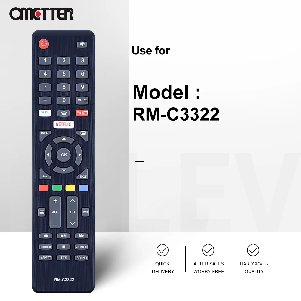 RM-C3322 tv apto para jvc rmc3322 controle remoto inteligente ler com netflix suscripción 1 mes