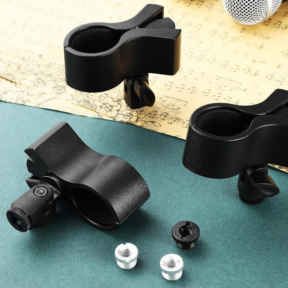 

Premium Universal Microphone Clip Holder Strong Stability Easy Install for Handheld Wireless Mics Room Recording