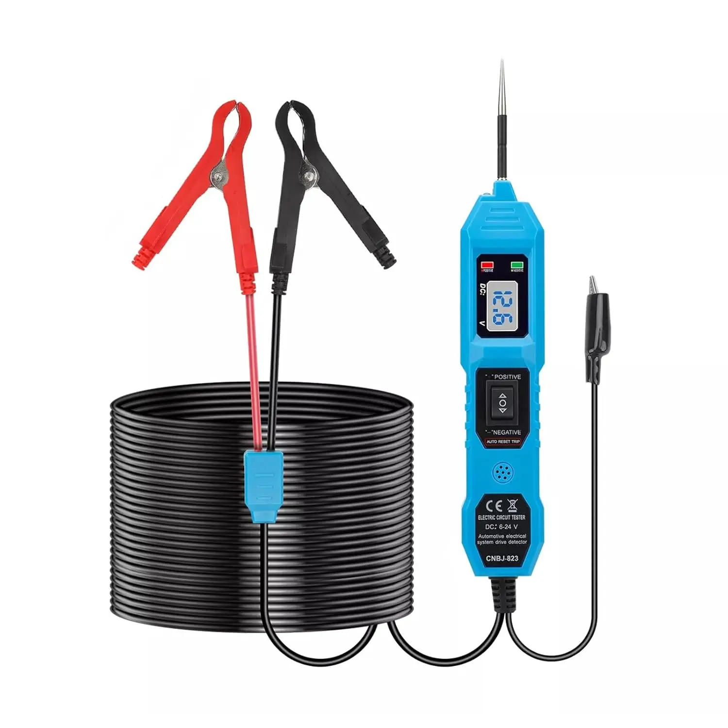 

Automotive Circuit Tester 3.5-36V DC with LCD Display Dual Color Polarity Indicator Illuminating Lights Fuse Tester and Short Ci