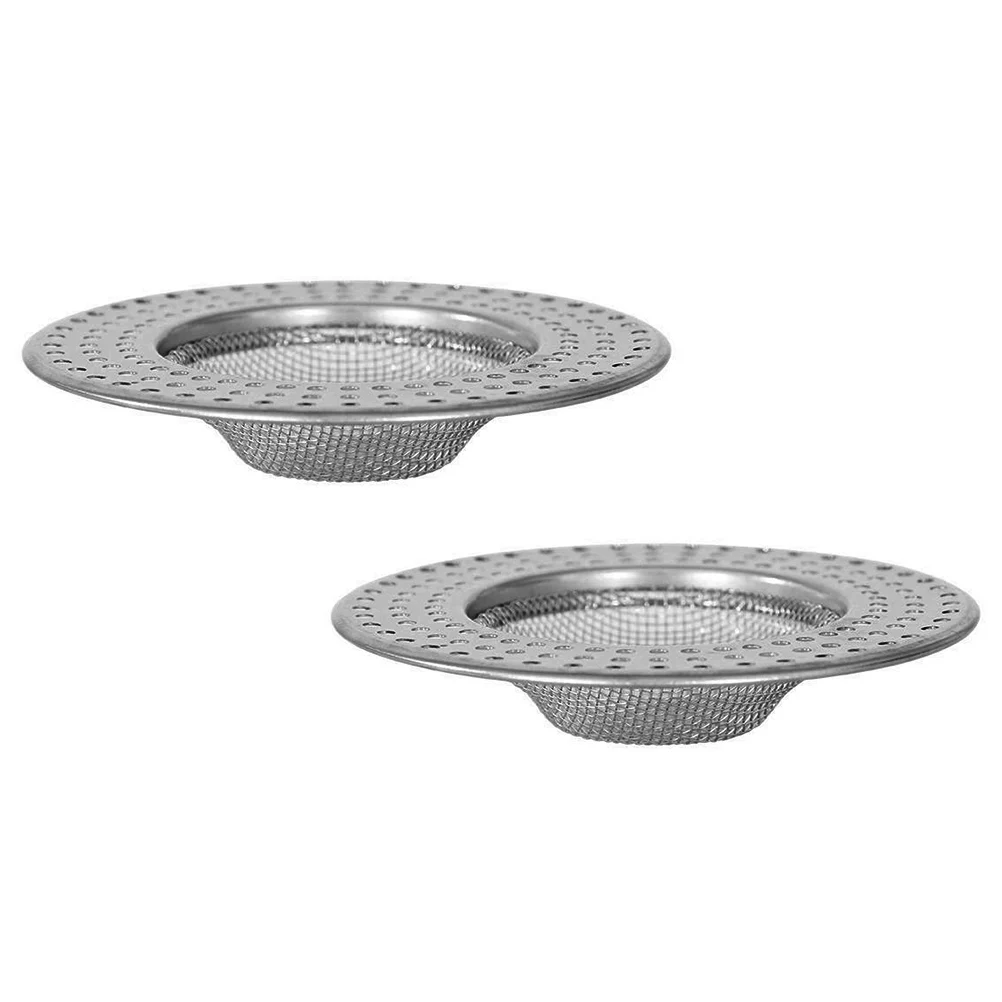 

2Pcs Sewer Filter Stainless Steel Sink Strainer Drain Thicken Kitchen Waste Basket Bathroom Floor Shower Bathtub Drains Debris