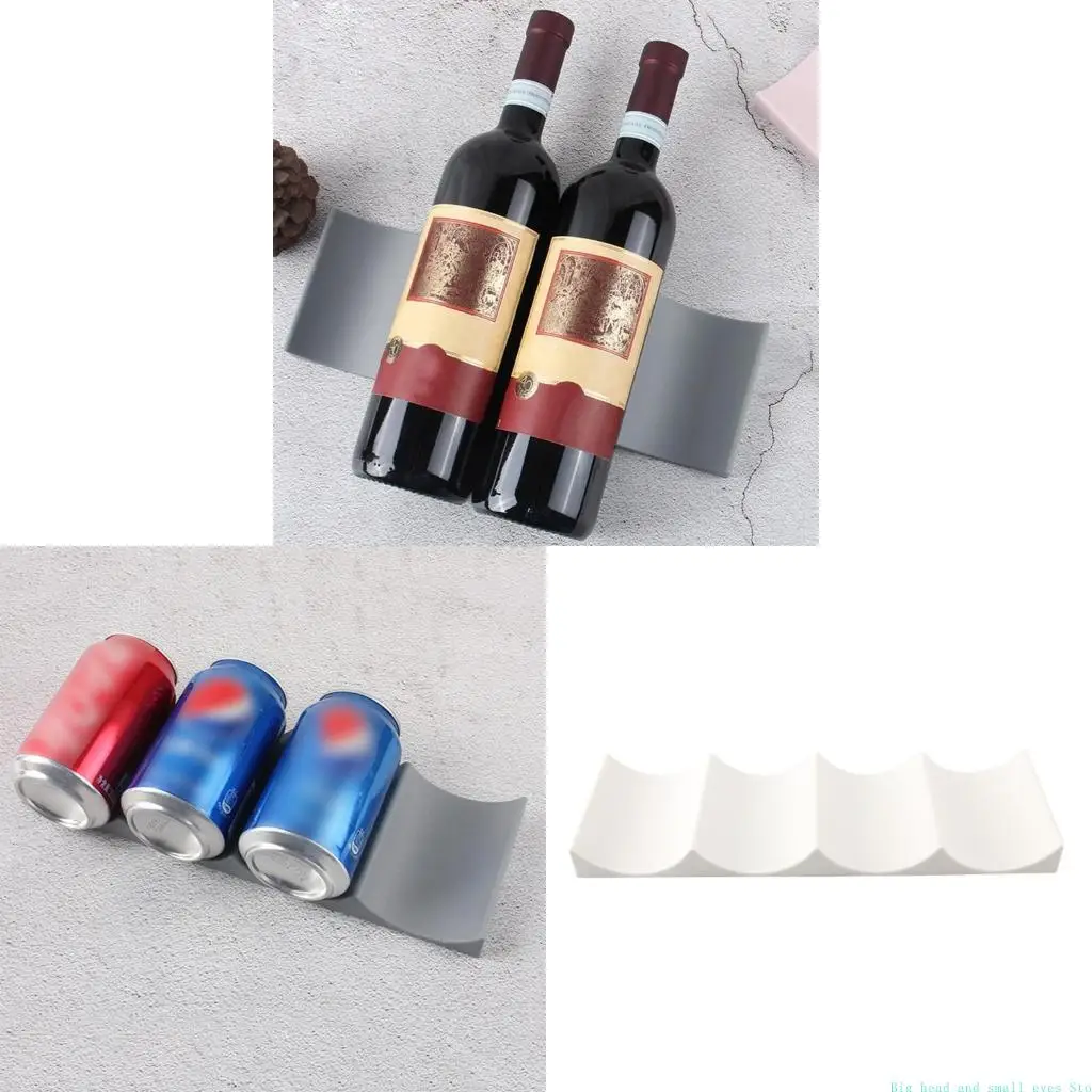 581C Kitchen Wine Bottle Rack Countertop Storage Half Stackable Bottle Holder