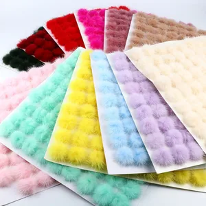 Pompons de vison 25mm 30mm Boules de fourrure 40mm DIY Pompon pour coudre Porte-clés tricoté Foulard, chaussures, chapeaux, bijoux DIY, accessoires d’artisanat 8 meilleures boules de pompons en vente - No 4