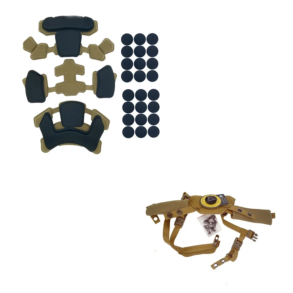 Wendy Helmet Suspension System Tactical Helmet Adjustable Lanyard FAST MICH Accessory Gen 2 Memory Foam Pad Version 3