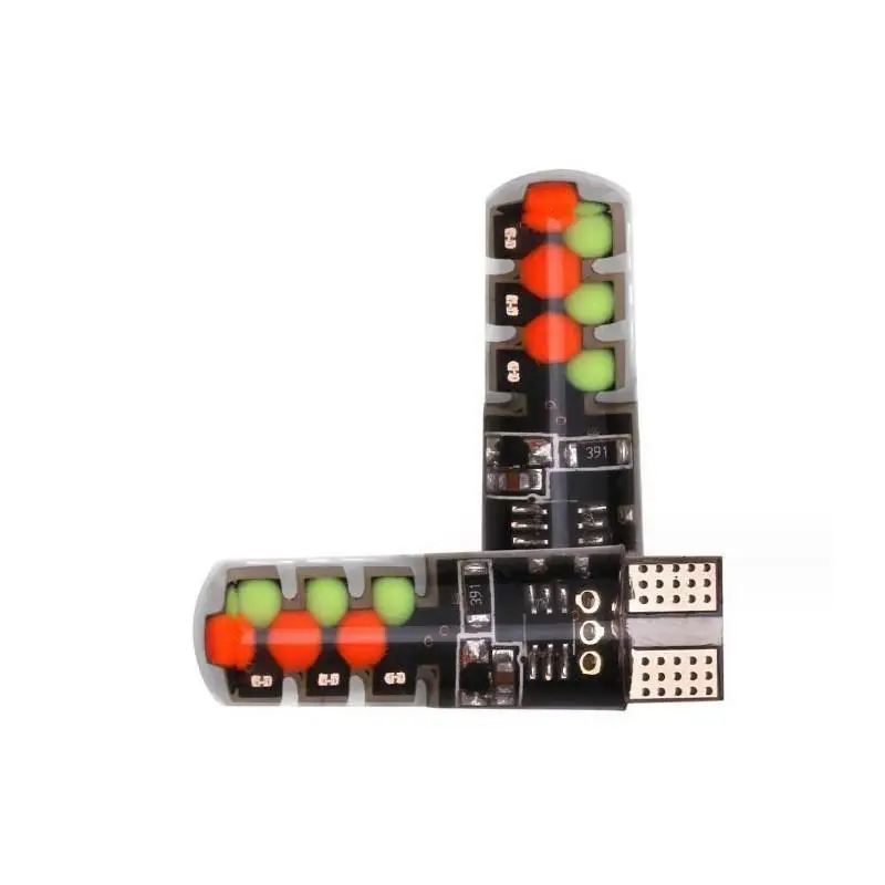 RXZ T10 RGB Car Side Light Bulbs Universal 12V Multi-Mode Colorful Lamp with Remote for All Auto Interior Exterior Use