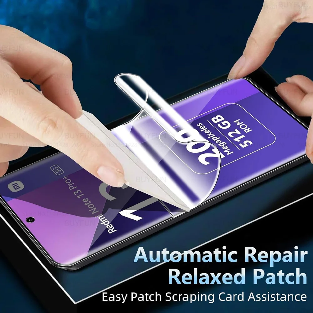 4 قطعة فيلم هيدروجيل غير الزجاج المقسى ل Xiaomi Redmi 15 Redmi15 Redmy Redme Red Mi 15 4G 5G العالمي 6.9 بوصة HD واقي للشاشة #4