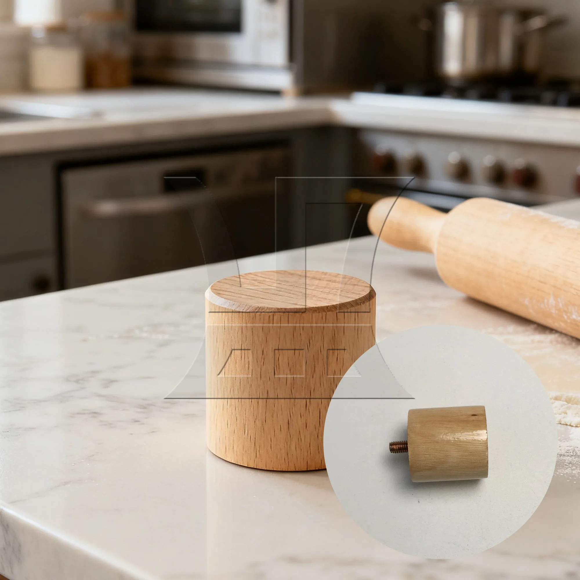 

CNBTR 1шт цилиндрические деревянные ножки с резьбой натурального цвета для ТВ-шкафа