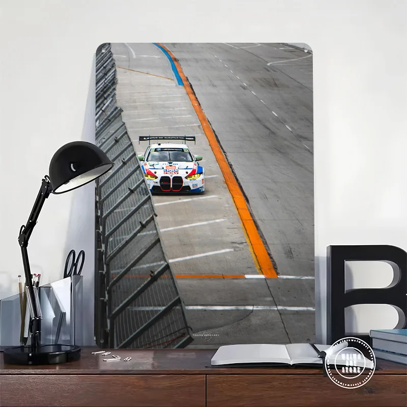 Sports Car M4 GT3 Metal Poster Customized Wall Art Retro Vintage Tinplate Signs for Man Cave Modern Home Decoration Luxury Decor