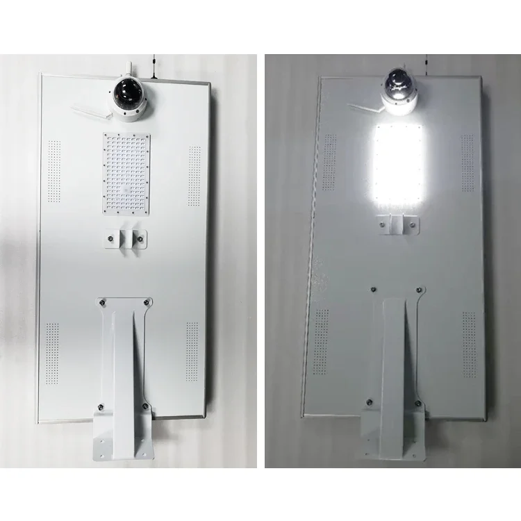 Led Solar Street Light With Outdoor Cctv Camera