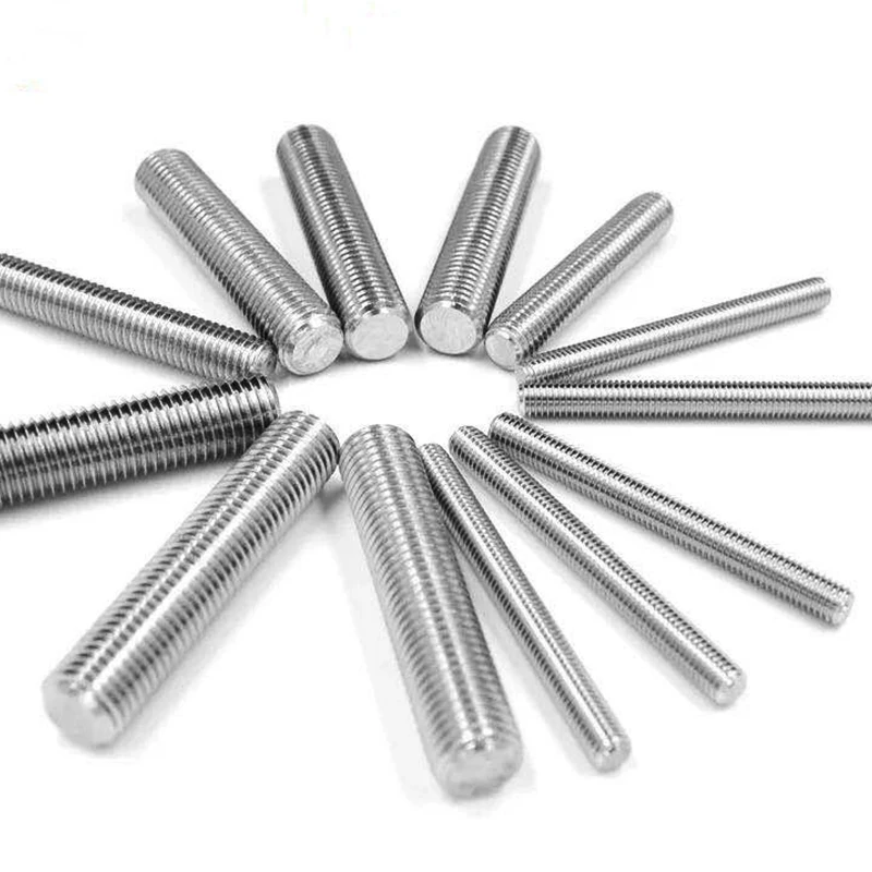 304 Stainless Steel Full Thread Bar Screw Threaded Tooth Strip,threaded Rod M3 M4 M5 M6 M8 M10 M12 M14 M16m18m20 Length 20~500mm