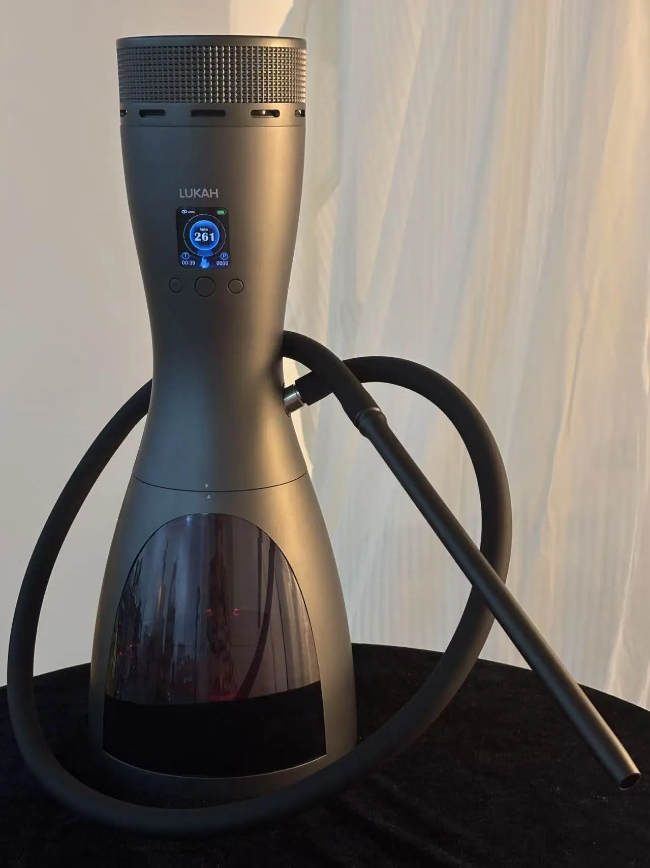Auf Lager Großhandel Lukah Smart Shisha Keine Holzkohle Elektronische Shisha Schwarz Matt Elektrische HMD Shisha Shisha