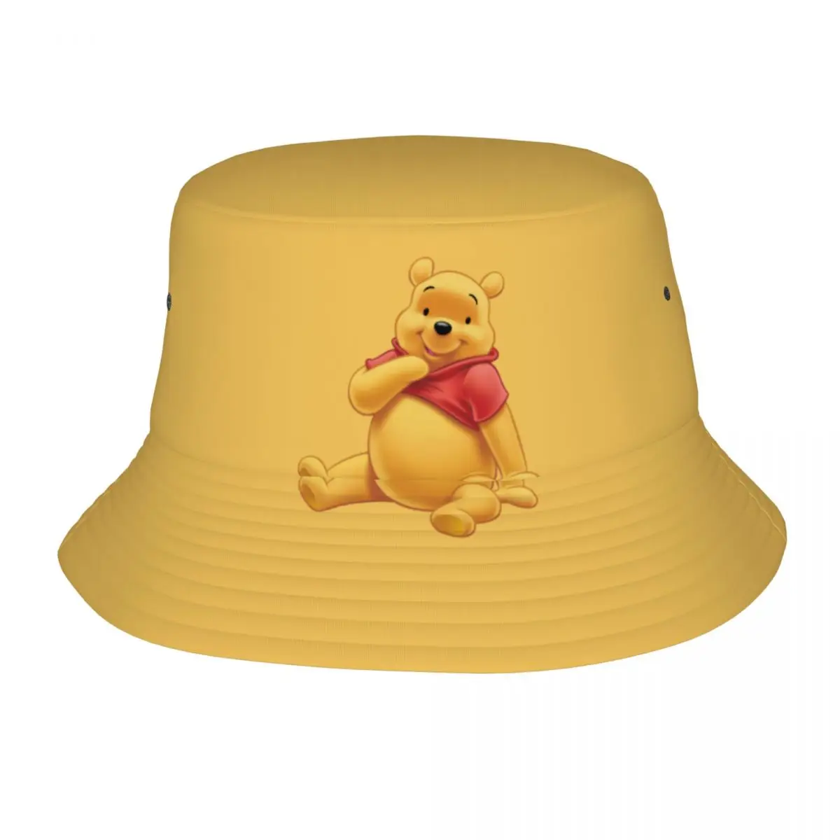 Girls Kawaii Bucket Hat Cute Winnie The Pooh Accessories Bob Hats For Travel Headwear Lightweight