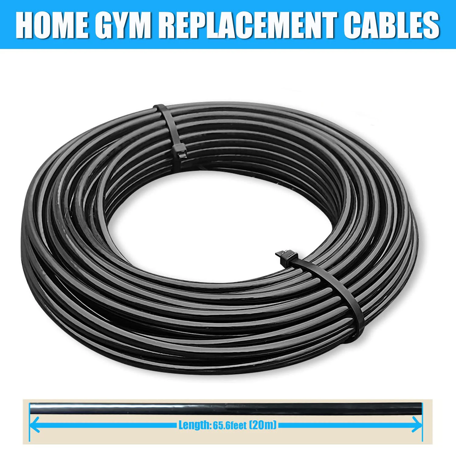 5/6mm Thick Gym Cable Heavy Duty Steel Wire Rope For Fitness Cable Machine Weight Lifting Pulley System Workout Accessories