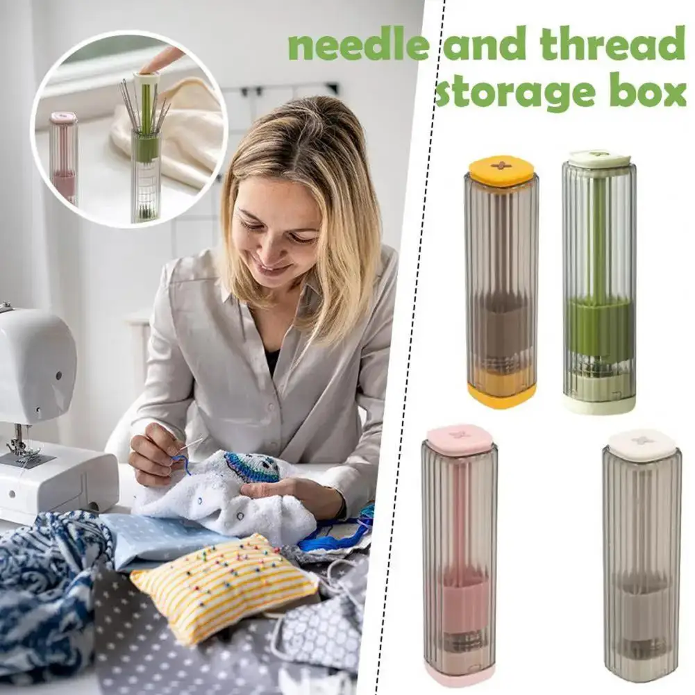 Press Open Case Portable Magnetic Case with Pop-up Design Press Type Organizer for Travel Home Sewing Diy Craft Projects Box
