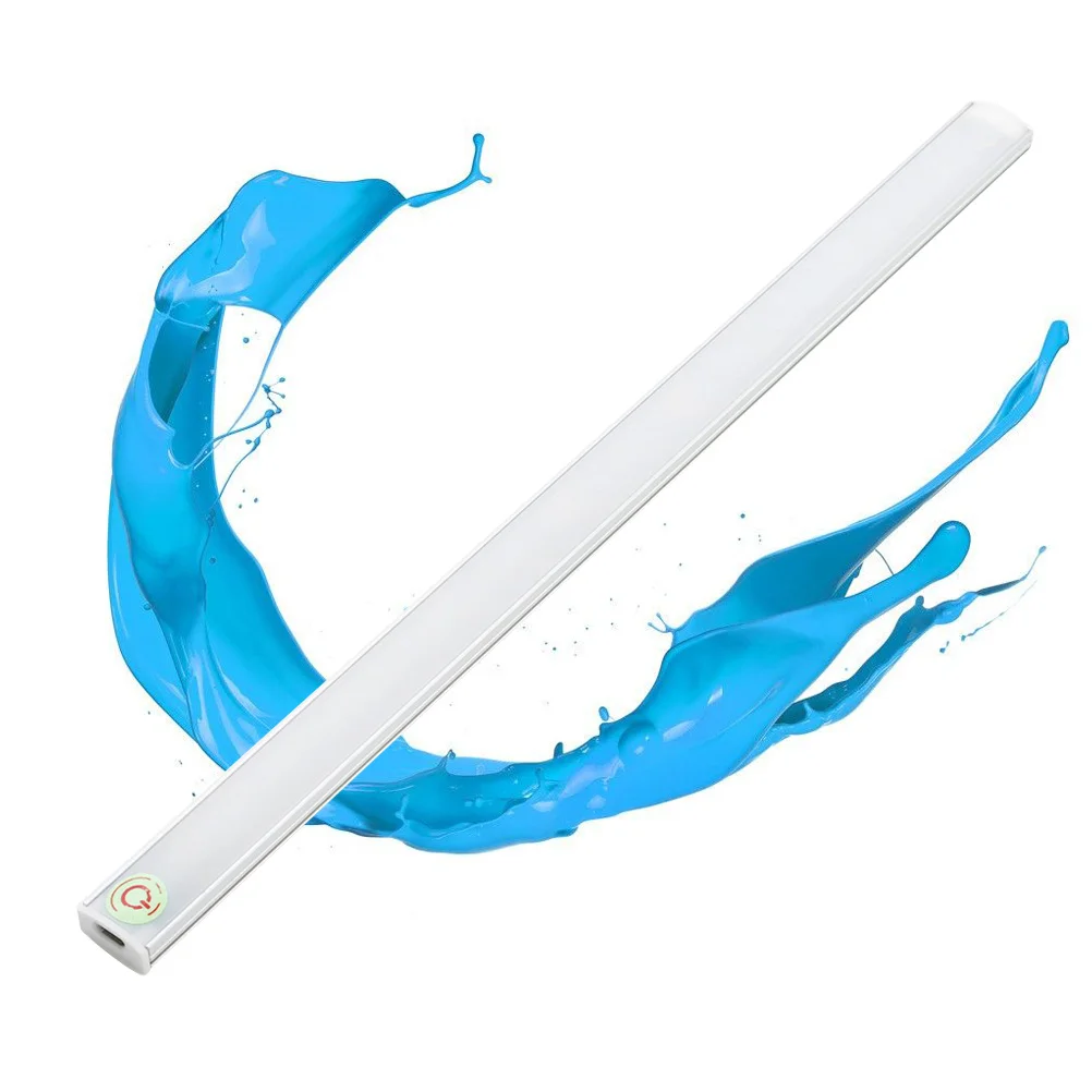 شريط إضاءة USB للتحكم باللمس، ضوء ليلي LED لغرفة النوم، خزانة المطبخ، مصباح مكتبي رفيع للغاية باللون الأبيض