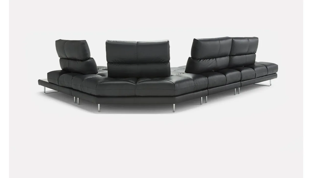 Leather sofa size apartment large villa living room corner sofa straight row leather sofa