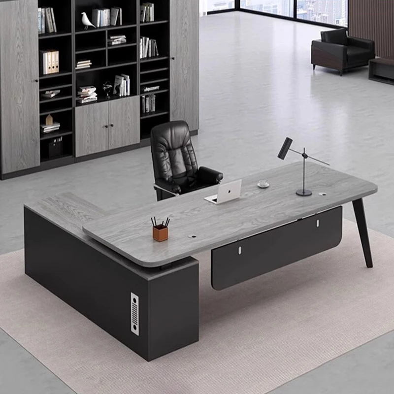 

Modern Setup Office Desk Drawers Executive Luxury European Salon Computer Desks Long Floor Mesa De Escritorio Theater Furniture