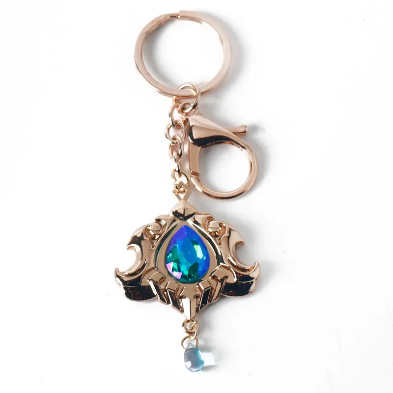 Fatui Genshin Impact game-related cosplay Neuvillette Wanderer metal keychain Arlecchino Gothic necklace jewelry pendant gift
