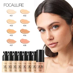Focallure 8 Colors Face Foundation Makeup Base Liquid Foundation Cream Full Coverage Concealer Moisturizing Face Make Up