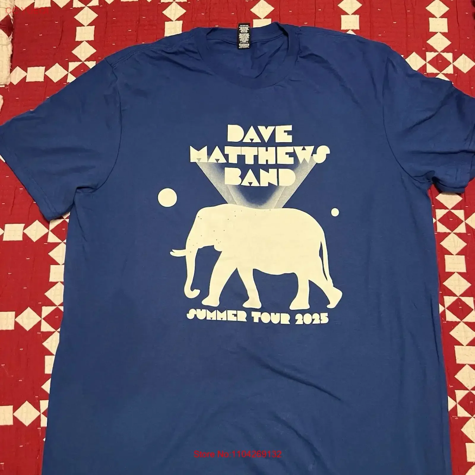 Reverb x Dave Matthews Band 2025 Tour T Shirt XL Volunteer DMB Rhino vintage Washed Top For Everyday Wear Stretched Soft