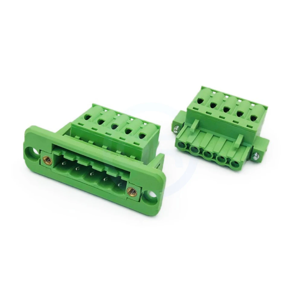 (1 Set) KF 2EDGWC 5.08mm Bulkhead Terminals Screwless Quick Wiring Pair 2EDGKDPM Male and Female Complete Set 2~24P 15EDGWC 5.08