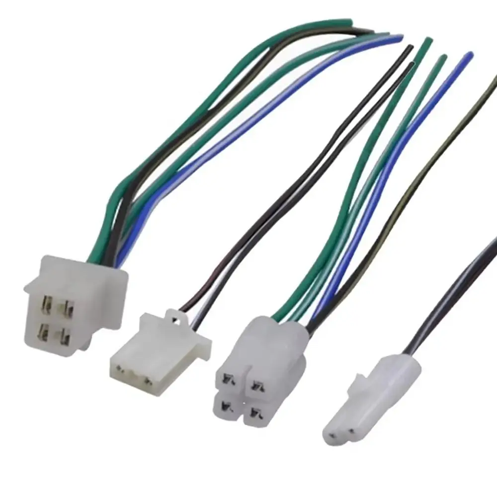 1/2/4Pcs CG-125 Round Head Motorcycle Ignition Coil Plug 4 Pins CDI Harness Plug Head Electric Cable Wire