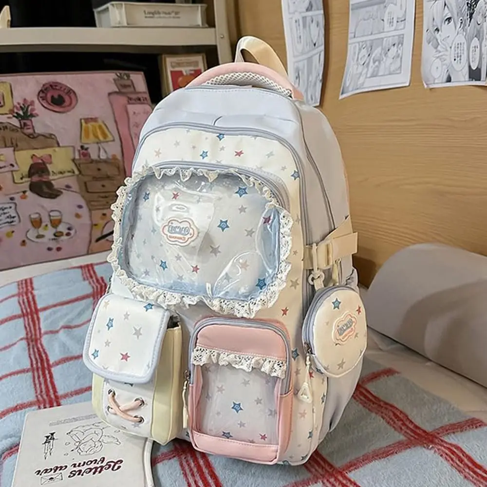 New with Pendent Cutecore Backpack Y2k Aesthetic Shoulder Bag JK Ita Bag Purse Daypack