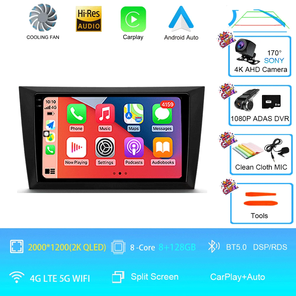 Android 16 autoradio voor Volkswagen VW Golf 6 MK6 GTI 2008-2016 draadloze Carplay autoradio multimediasysteem 4G DSP 2 Din