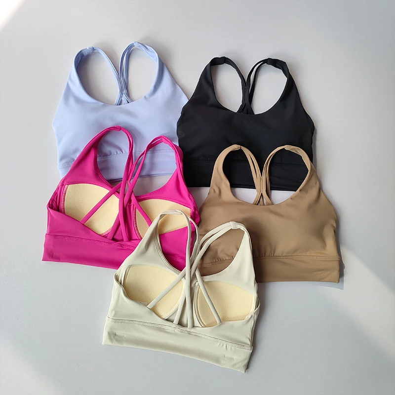 Yoga-Anzug für Frauen Hochwertig Sexy Modisch Schlankmachend Hüftstraffend Sport-Fitness-BHs und Leggings Tanktop Atmungsaktives Set – Detail 25