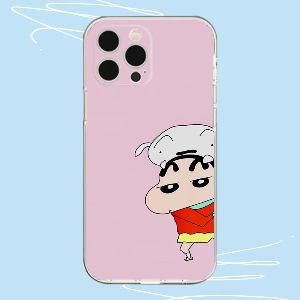 C-Crayon S-ShinChan-S Cutoon Phone Case For iPhone 16,15,14,13,12,11 Plus,Pro,Max,XR,XS,X,7,8 Plus,SE,Mini Transparent Shell image 3