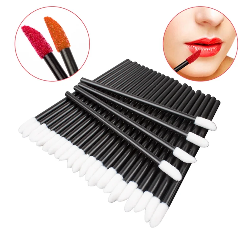 ABUY1000 Pieces Of Portable Lip Brush Disposable Lipstick Brush Black Beauty Makeup Tools