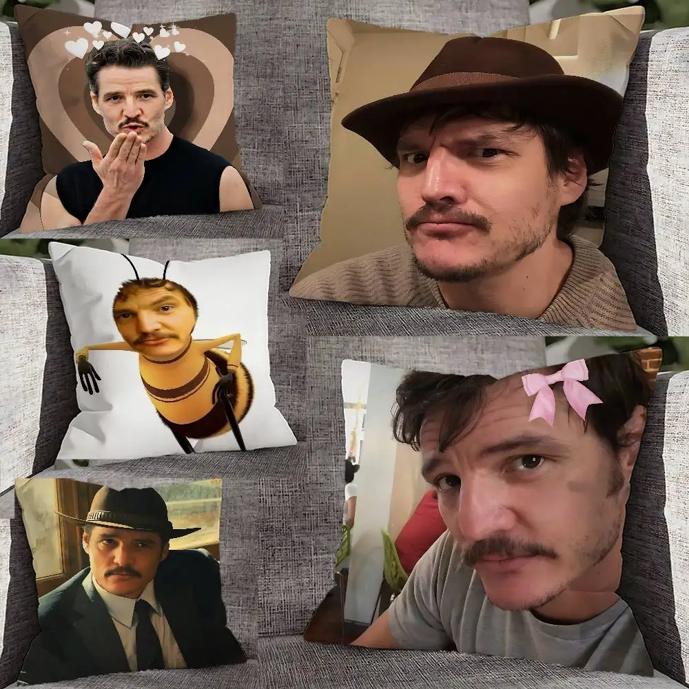 

P-Pedro P-Pascal Daddy Pillow Case For Sofa Decor Car Office Room Printing Cushion Cover Decorations and Protector