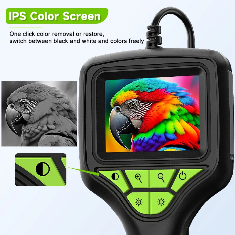 2.8'' Hand-held Industrial Endoscope 8mm 1080P Camera 2-100 Meters Rigid Cable IP67 Borescope Inspection Camera for Piping view 3
