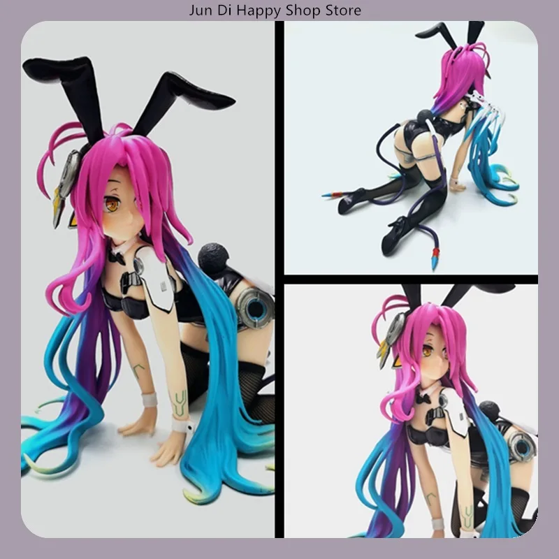 

16.5cm No Game No Life Bunny Girl Shuvi Real Stockings Kneeling Pose Anime Figure Model Statue Desktop Decoration Gift for Fans