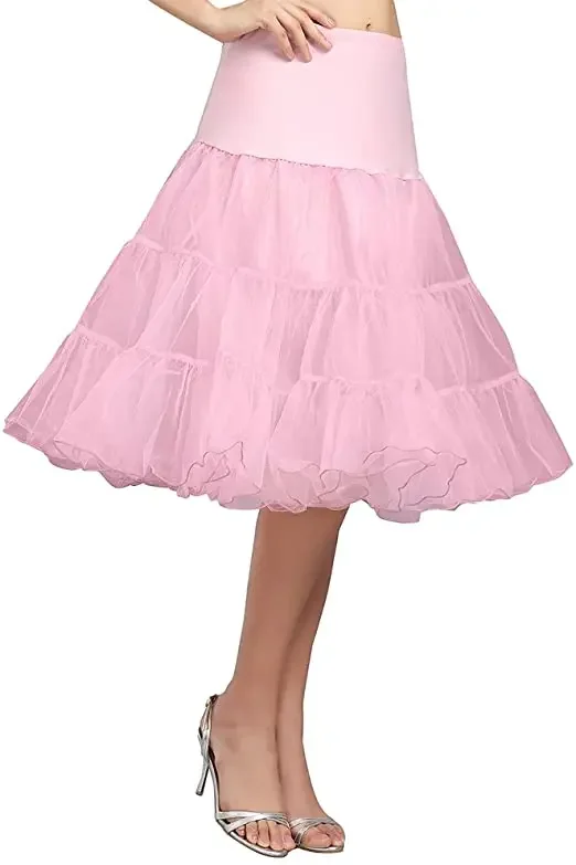 

Women's 50S Vintage Tulle Petticoat Half Slip Tutu Underskirt