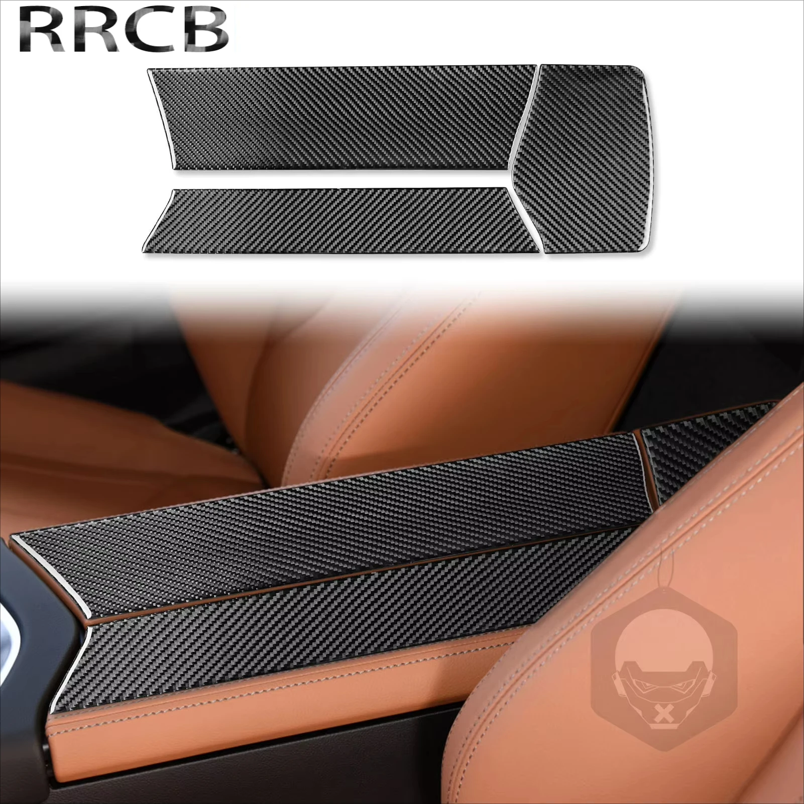 

For BMW Z4 G29 2019-2024 Carbon Fiber Center Console Armrest Storage Panel Accessories Interior Cover Tuning Stickers Auto Trims