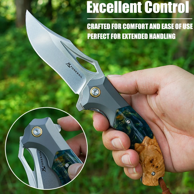 High-Quality DC53 Steel Folding Pocket Knife,Men's EDC Sharp Knife,Hunting Adventure Camping Outdoor Survival Pocket Clip Knife