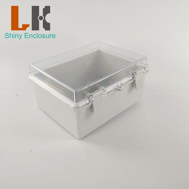 220x170x110mm Clear Cover Enclosure IP65 Outdoor Waterproof Hinged Plastic Electronic Housing Enclosure ABS Plastic Enclosure