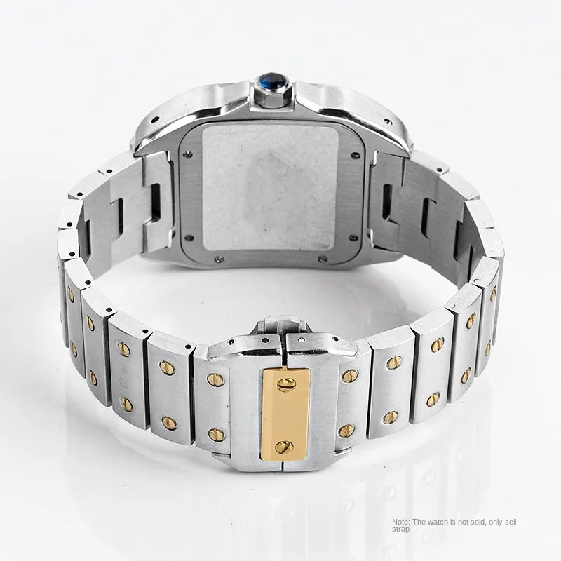 20mm 23mm Santos 100 Stainless steel watch strap For Cartier santos 100 Luxury Bracelet Solid Rivet Metal WatchBand Watch parts