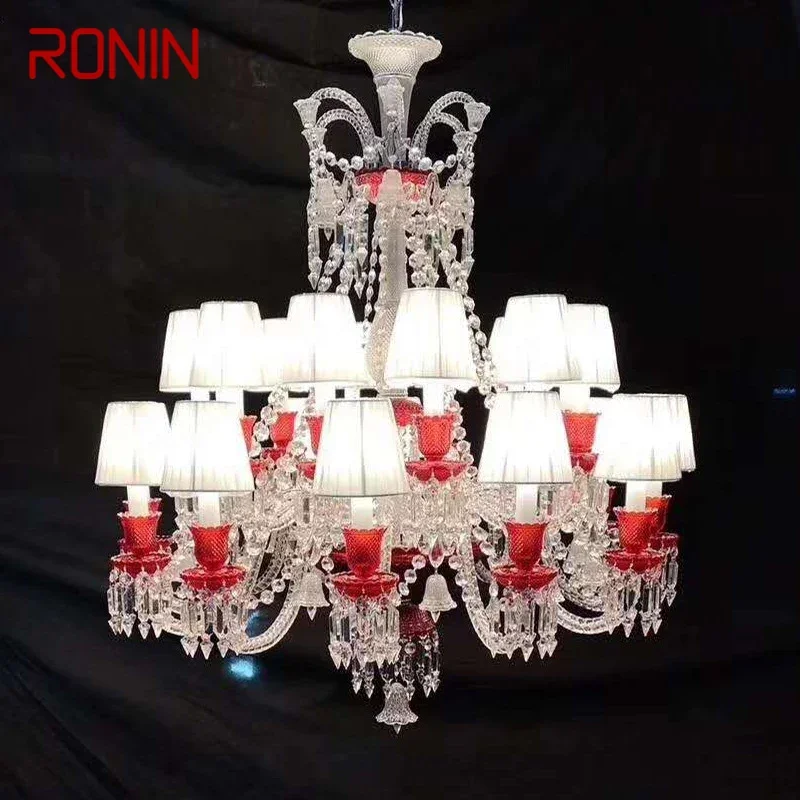 

RONIN Luxurious Style Crystal Pendant Lamp European Candle Lamp Art Living Room Restaurant Bedroom Villa Chandelier